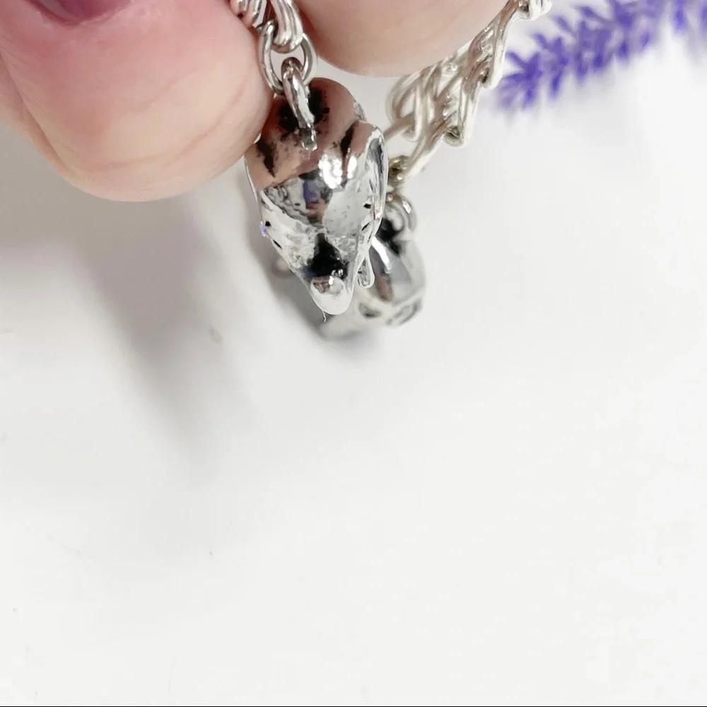 Chic Silver Elephant Charm Bracelet